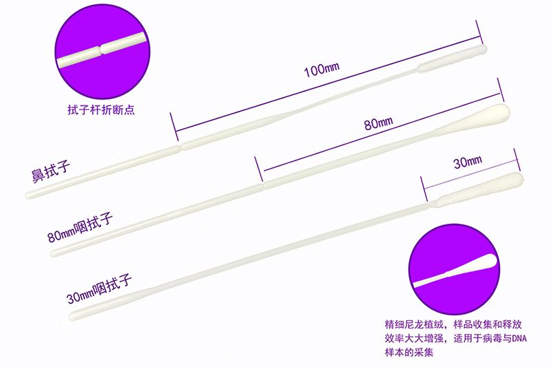 一次性病毒取样器（80咽拭子）拭子主形象图2